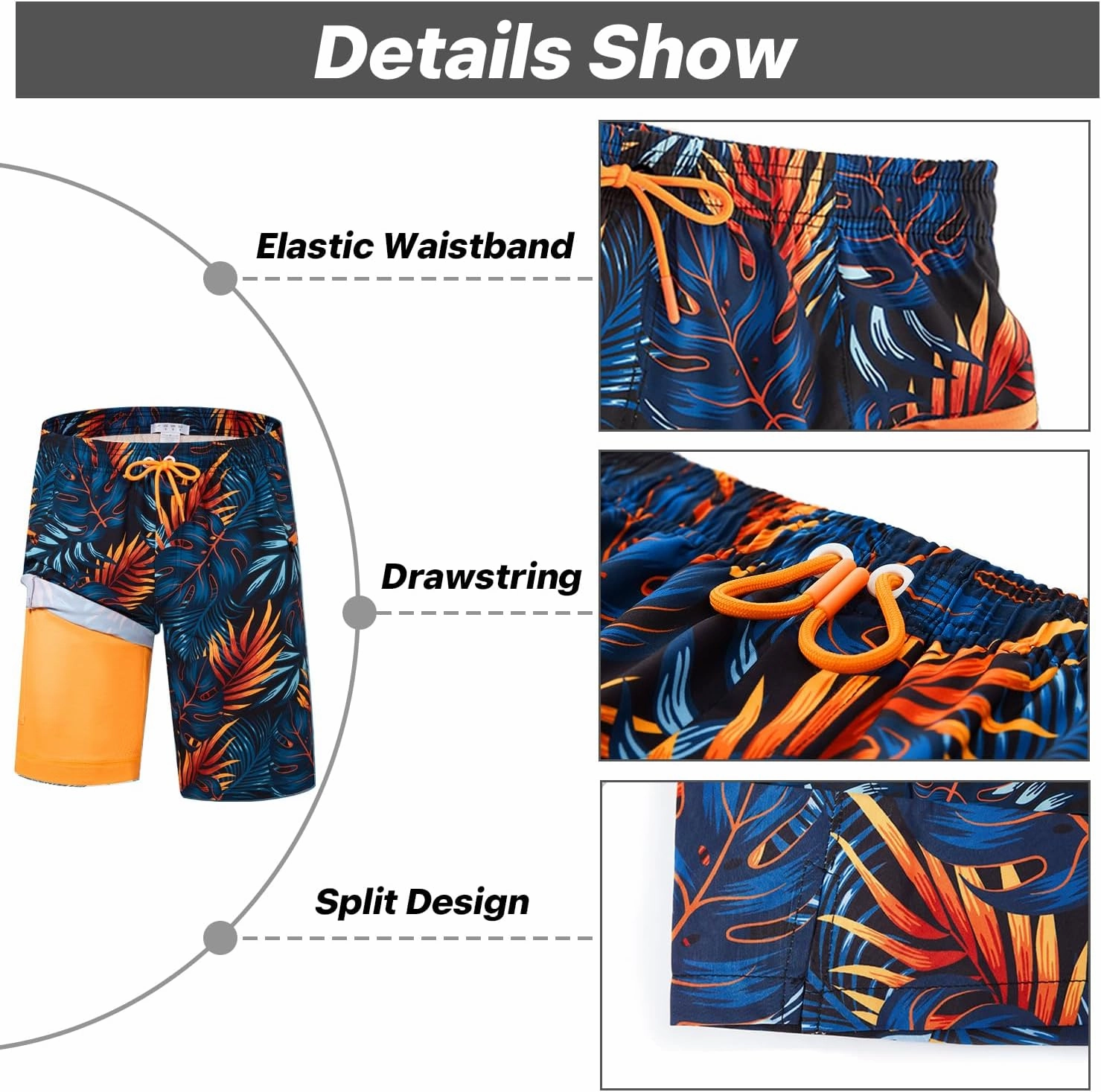 APTRO 2 in 1 Men's Swim Trunks 9" with Zipper Pockets Bathing Suit Built-in Board Shorts Swimwear Long Shorts