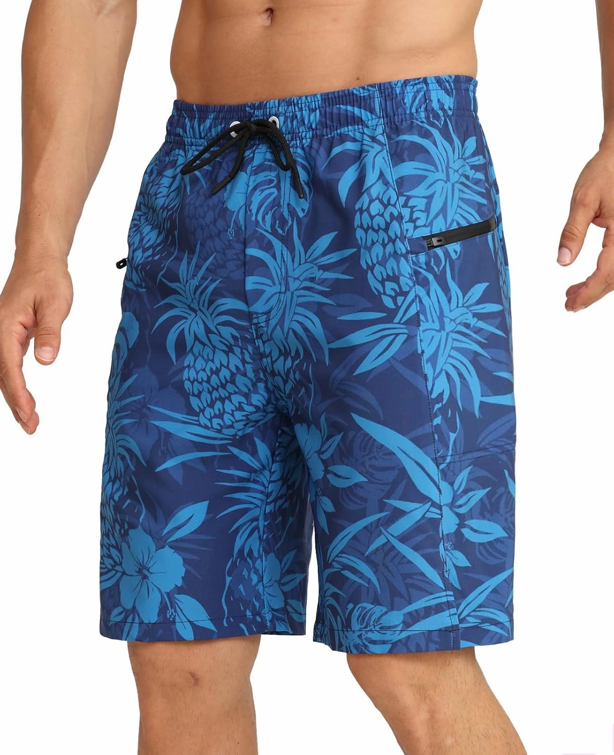 APTRO 2 in 1 Men's Swim Trunks 9" with Zipper Pockets Bathing Suit Built-in Board Shorts Swimwear Long Shorts