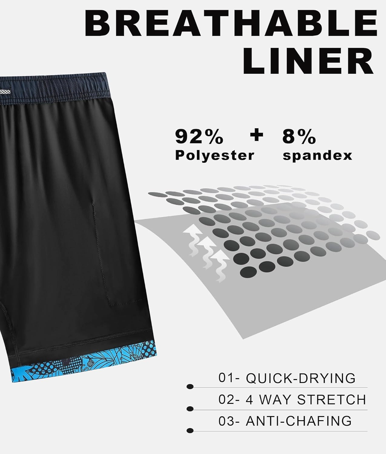 APTRO Men's Swim Trunks 2 in 1 Bathing Suit 5 Inch Beach Swimwear with Compression Liner