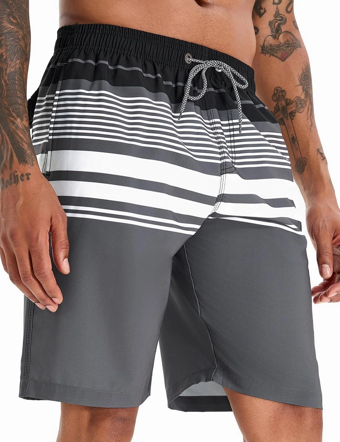 APTRO Men's Swim Trunks 9" Quick Dry Swimsuits Beach Bathing Suits Swim Shorts Mesh Liner