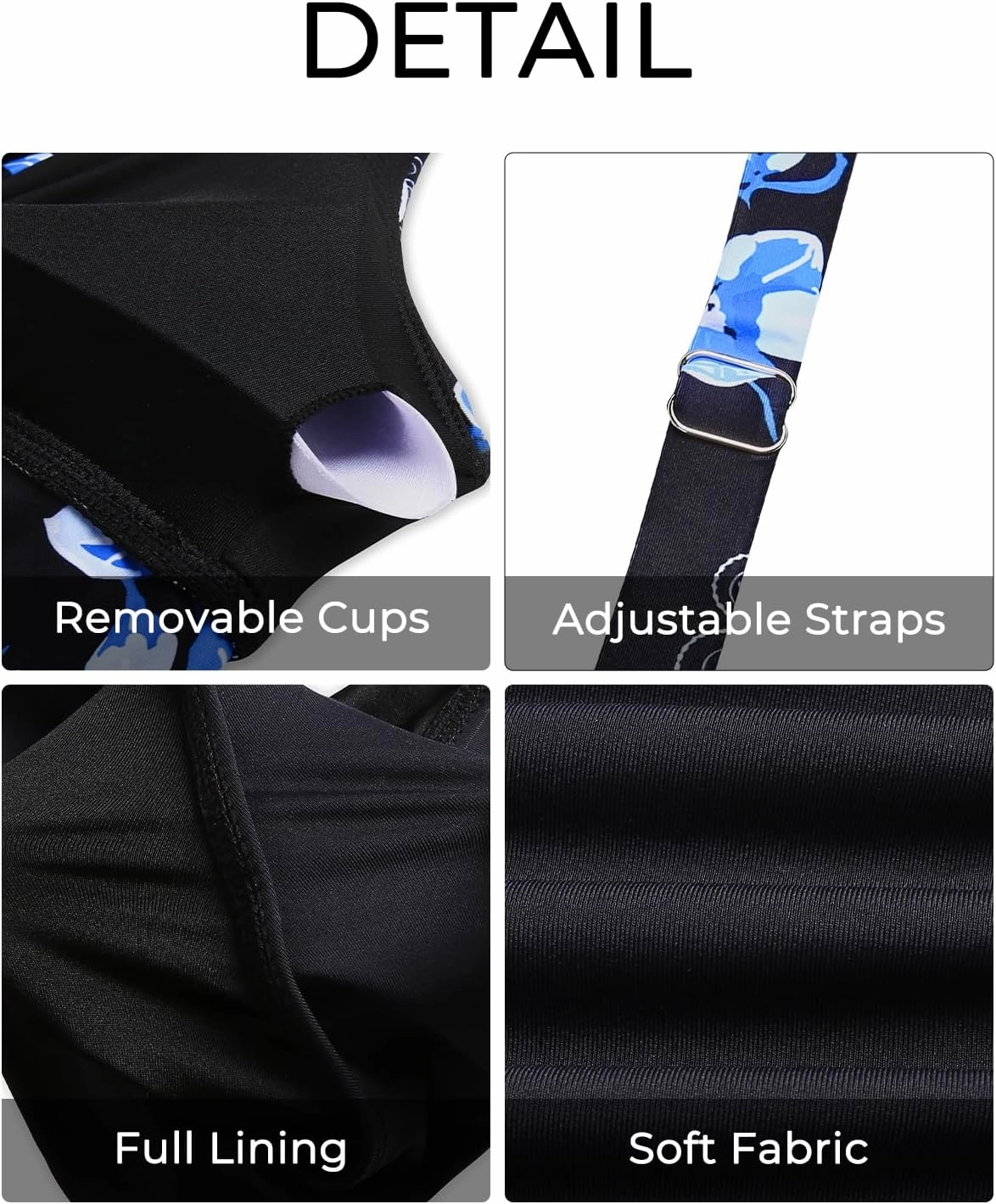 Aqua Eve Triangle High Waisted Bikini Set for Women Two Piece Bathing Suits Color Block Swimsuits