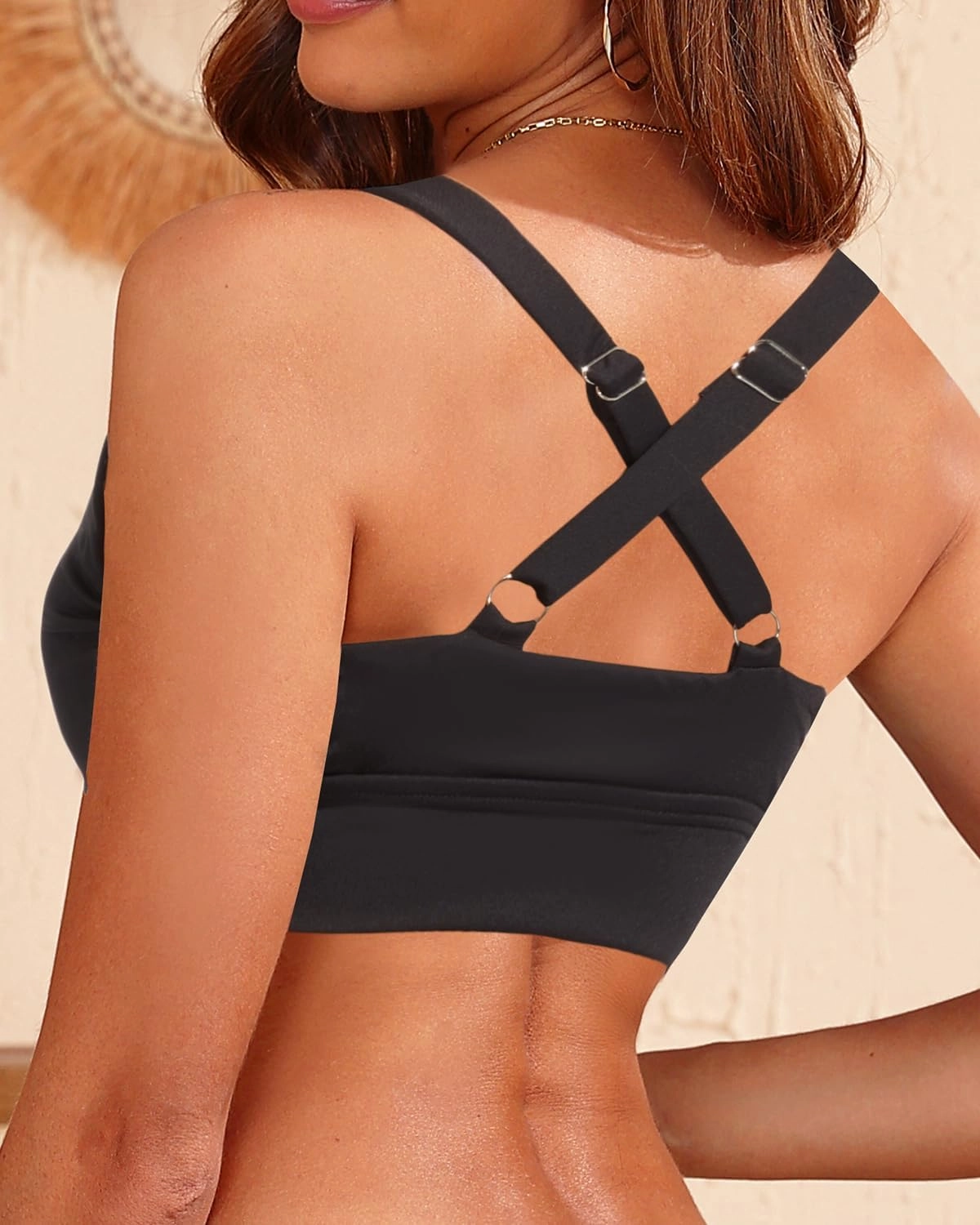 Aqua Eve Women Bikini Top Only Push Up Swimsuit Top Padded Bathing Suit Top for Large Bust