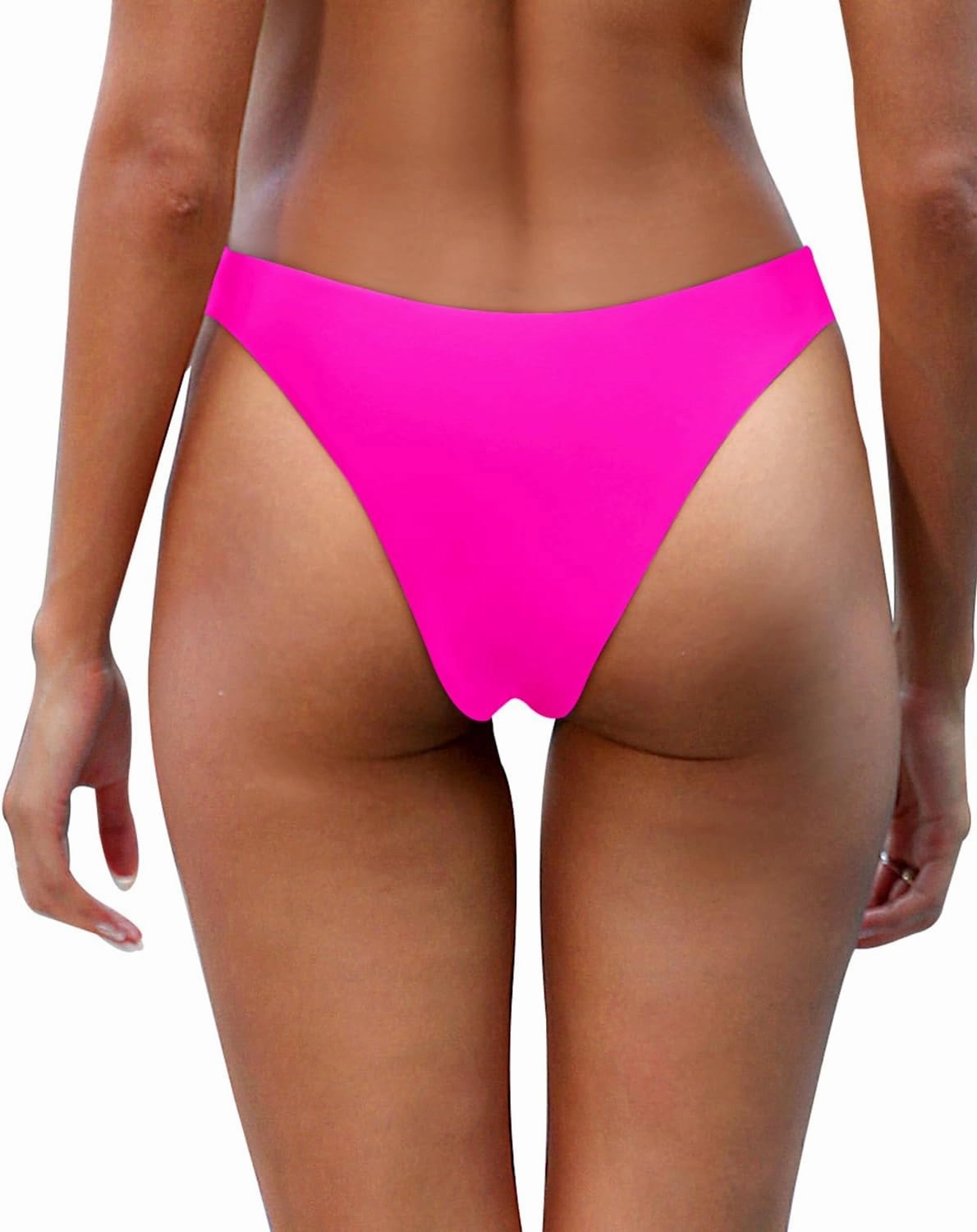 Aqua Eve Women Cheeky Bikini Bottom Brazilian High Cut Swim Bottom Low Rise Bathing Suit Bottom