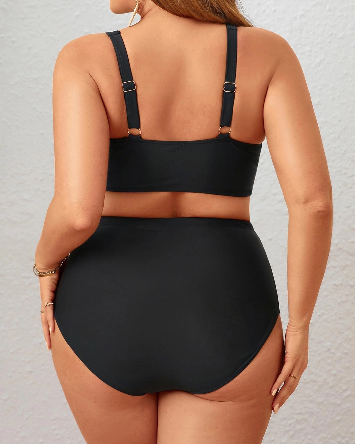 Aqua Eve Women Plus Size Two Piece Swimsuit High Waisted Bikini Set Tummy Control Bathing Suit