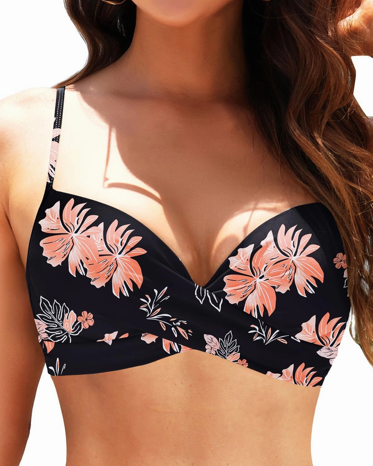 Aqua Eve Women Underwire Bikini Top Only - 2025 Push Up Swim Top Padded Bra Swimsuit