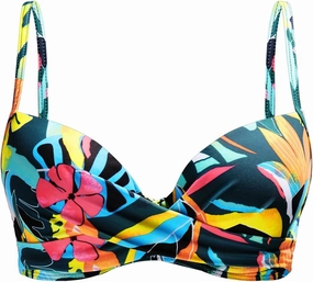 Aqua Eve Women Underwire Bikini Top Only - 2025 Push Up Swim Top Padded Bra Swimsuit