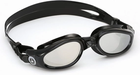 Aqua Sphere Kaiman Goggles - Black with Mirrored Lens