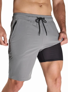 Arcweg Men's Swim Trunks 9" Swim Shorts with Compression Liner and Zipper Pockets Quick Dry Bathing Suit