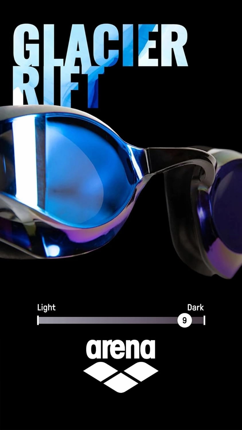 ARENA Unisex Cobra Edge Swipe Anti-Fog Racing Swim Goggles for Men and Women Polycarbonate Mirror/Non-Mirror Lens