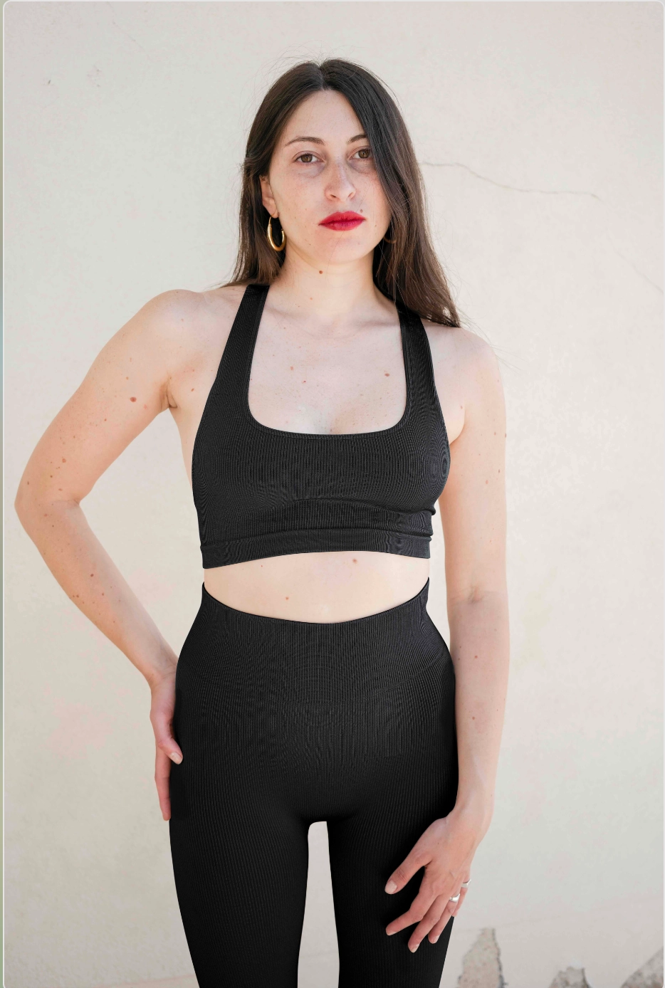 AWAKEN Ribbed Leggings | Black