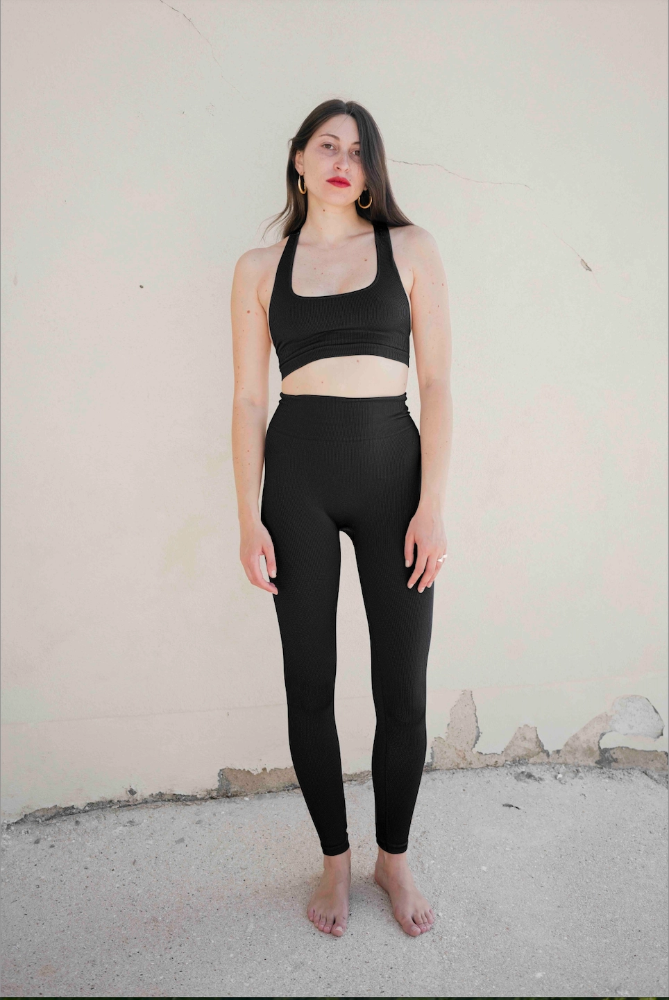 AWAKEN Ribbed Leggings | Black