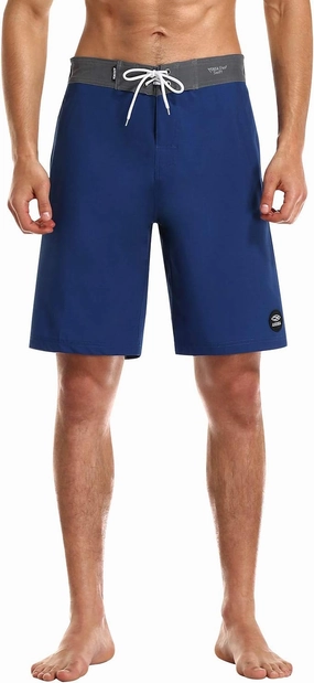 AXESEA Mens Swim Trunks Quick Dry Surf Long Elastic with Pockets Swimwear Bathing Suits No Mesh Lining