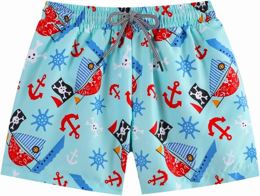 Baby Boys Swimsuit, 3-Piece Toddlers Swimsuit Trunk Long Sleeve Rashguard Swimwear and Sun Hat Set