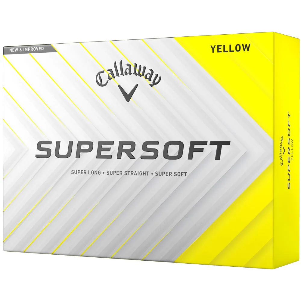 Callaway Supersoft Golf Balls - Yellow - 12 Pack, Sustainable golf clothing