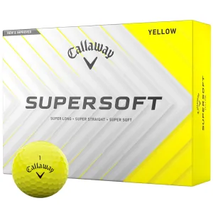 Back in Stock Callaway Supersoft Golf Balls - Yellow - 12 Pack Just Arrived, Golf bag rain cover