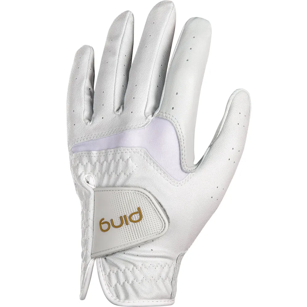 Ping Ladies Sport 223 Golf Glove - White/Gold, Funny golf gifts, Lightweight golf shoes