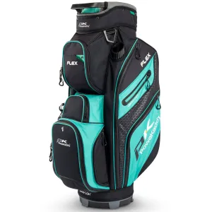 Back in Stock PowaKaddy FLEX Cart Bag -  Grey/Teal Unlock the Deal, Waterproof golf bag cover, Black Friday golf deals