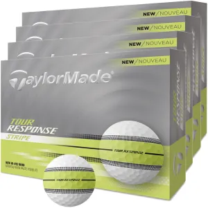 Back in Stock TaylorMade Tour Response Stripe Balls - 4 for 3 - Neon Yellow Pick of the Season, Left-handed golf clubs