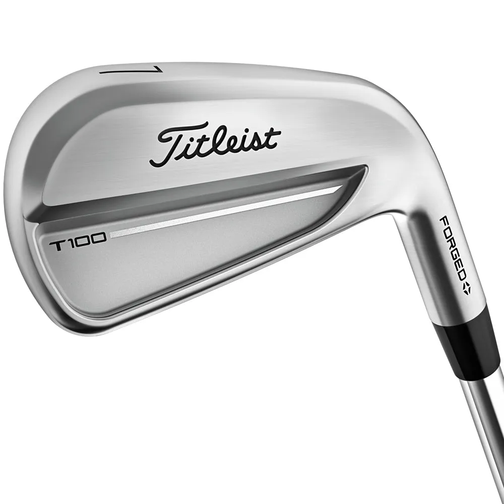 Titleist T-Series T100 Irons - Steel, Golf chipping net, Bluetooth golf speaker, Personalized golf bag