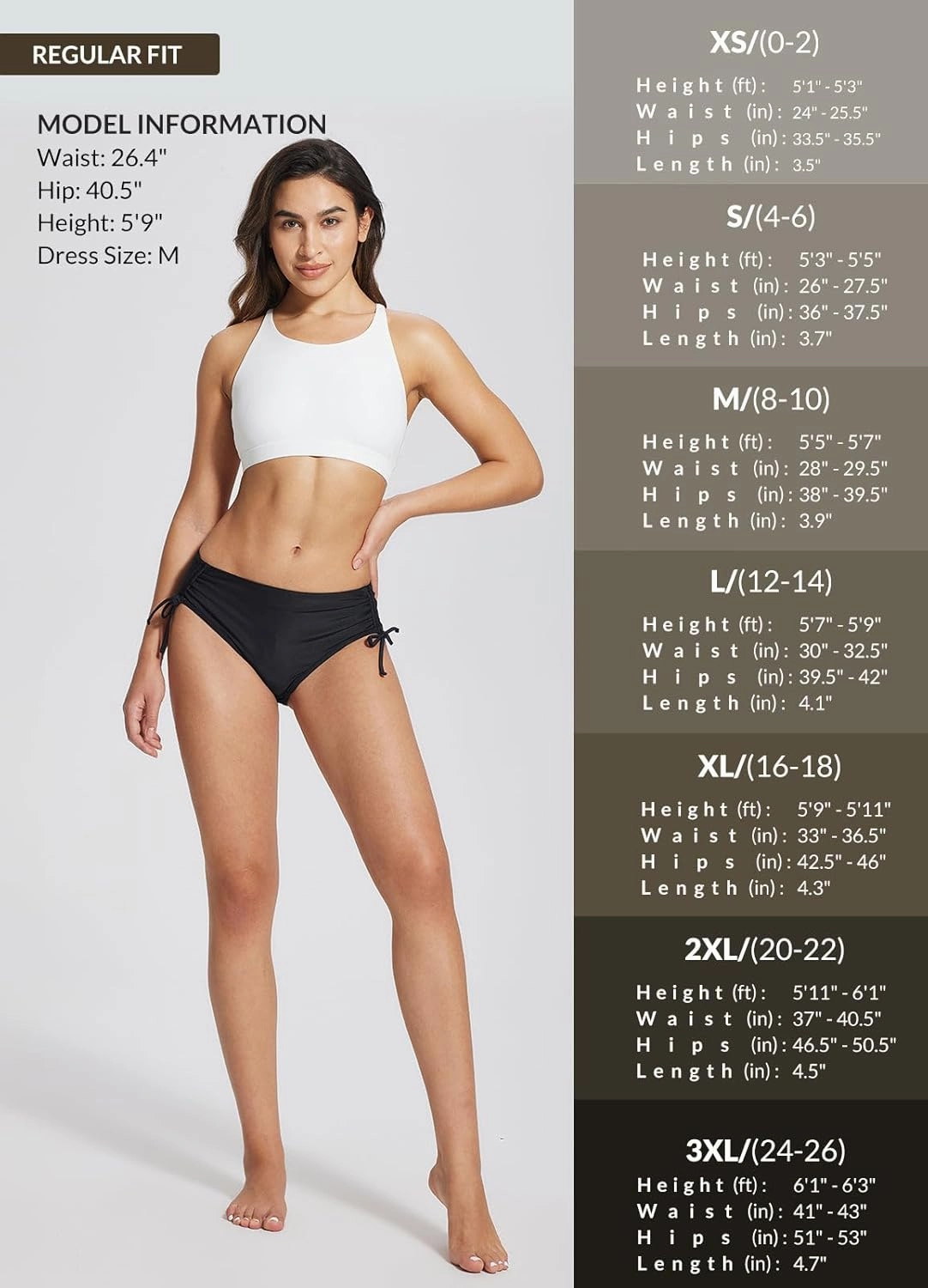 baleaf Women's Bikini Bottom Mid Waisted Adjustable Side Tie Swim Bottoms Ruched Cheeky Mid Coverage Swim Briefs