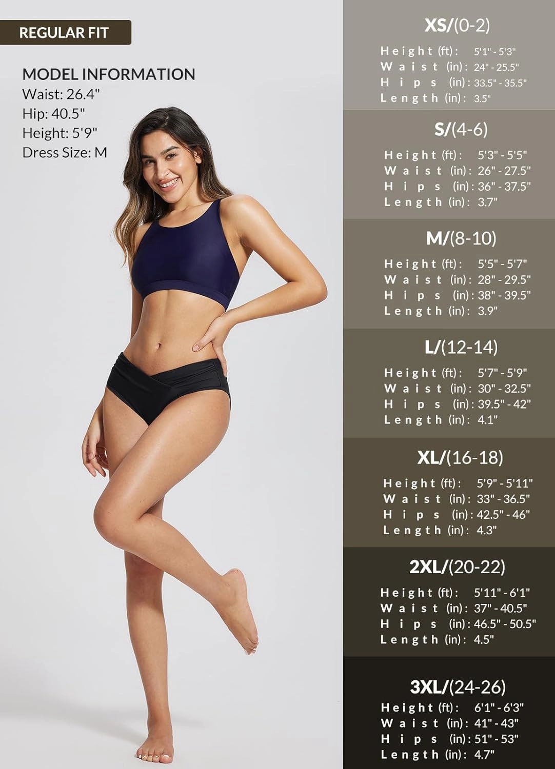 BALEAF Women's Modest Bikini Bottom High Waisted Swim Bottoms Full Coverage Bathing Suit Bottom