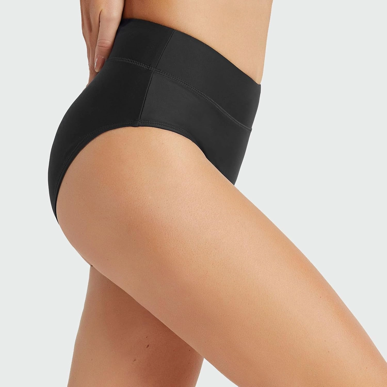 baleaf Women's Modest Bikini Bottom High Waisted Swim Bottoms Full Coverage Bathing Suit Bottom