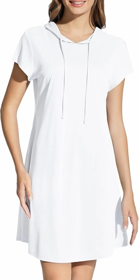 baleaf Women's Short Sleeve UPF 50  Cover Up with Pockets Quick Dry Beach Coverups Sun Protection Swimwear