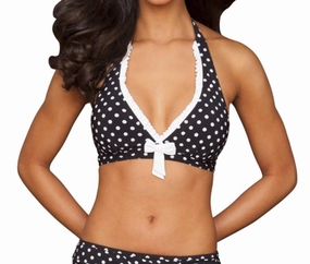 Banded Halter Bikini Bra In Tea At Three