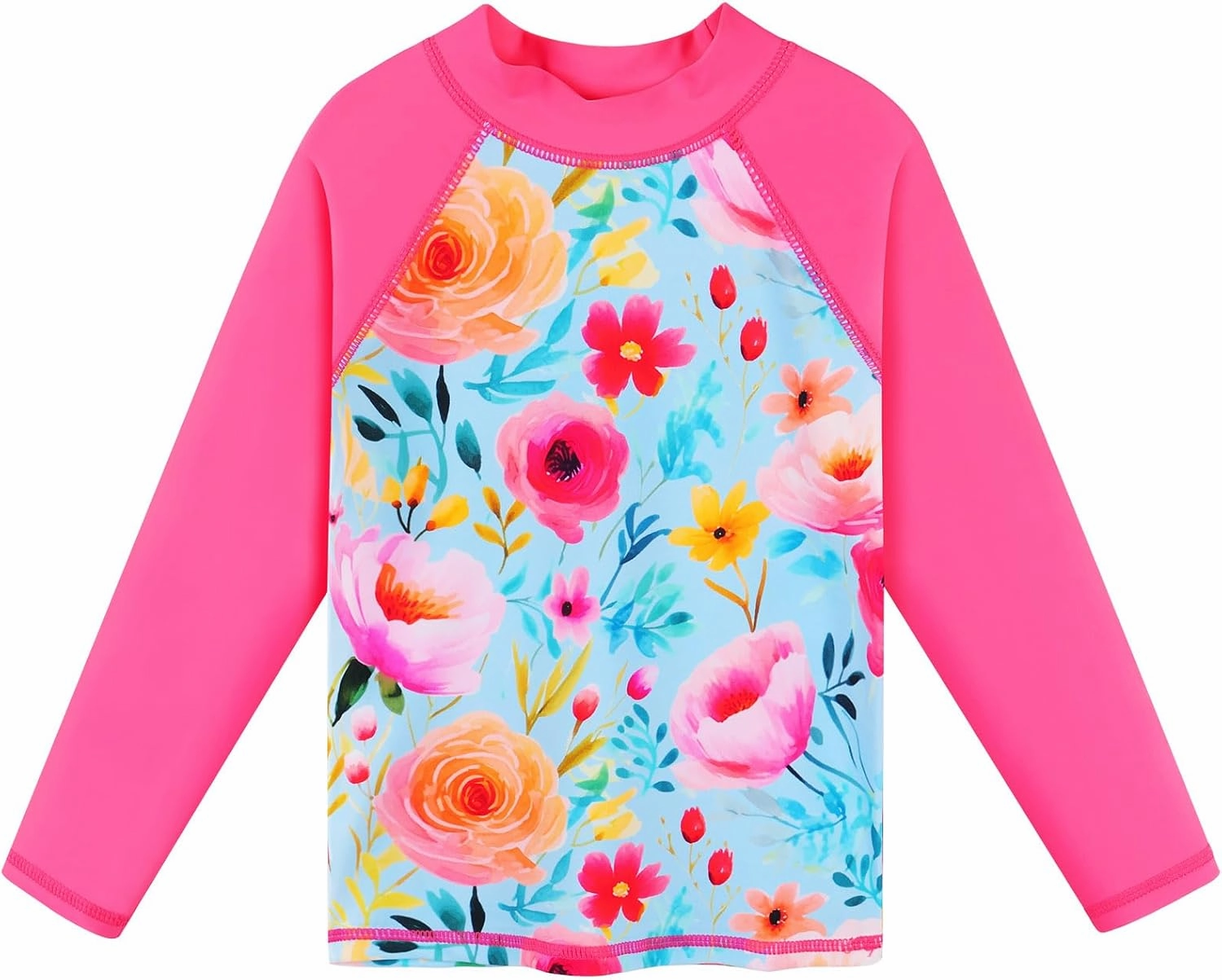 BAOHULU Girl's Two-Piece Long Sleeve Swimsuits UPF50  Rash Guard Kids Bathing Suit