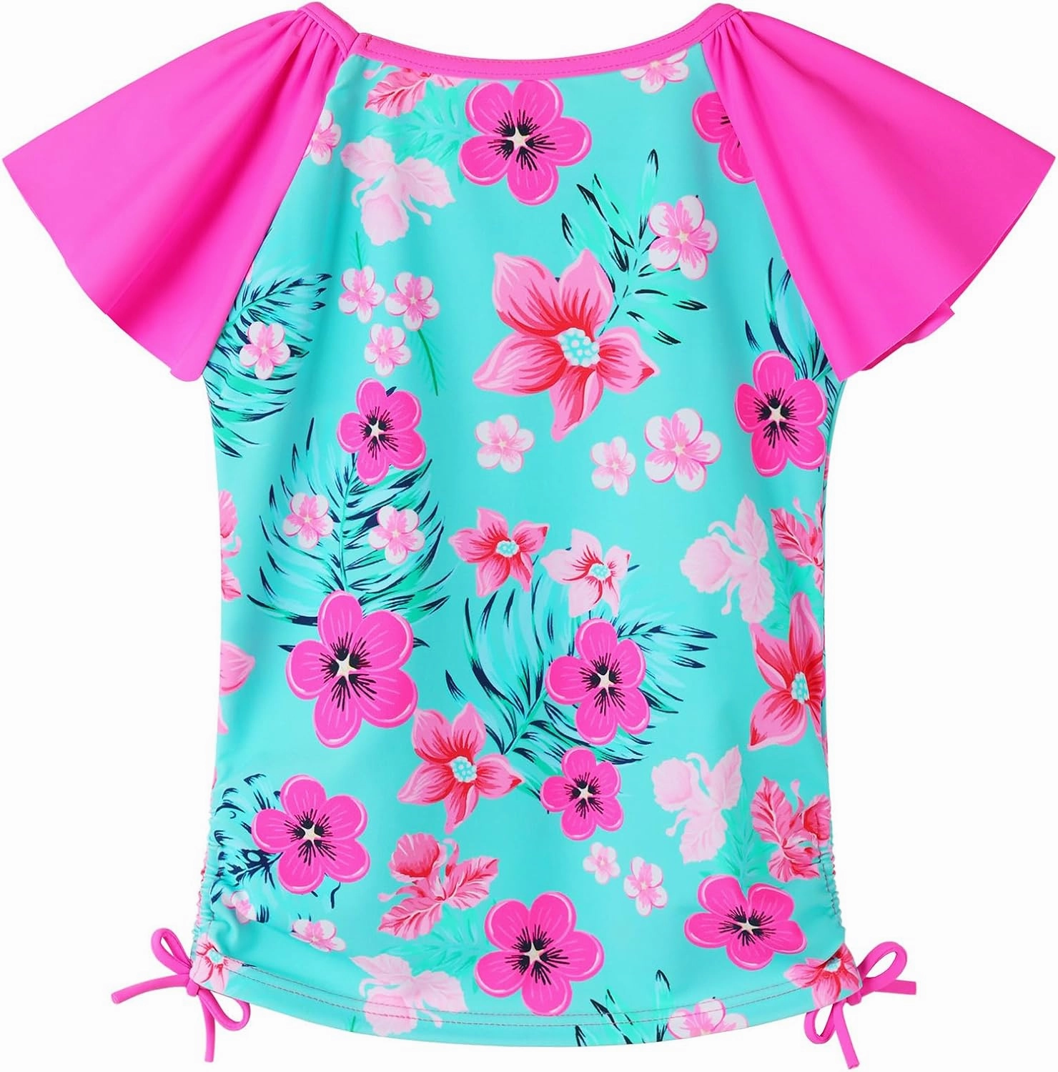 BAOHULU Girls Rash Guard 2 Pieces Bathing Suit UPF50  Swimsuit with Swimming Skirt Swimwear 2-12Y