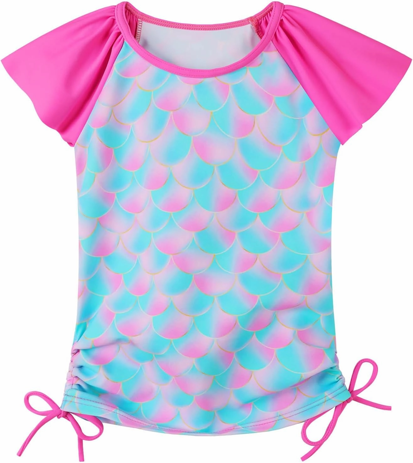 BAOHULU Girls Rash Guard 2 Pieces Bathing Suit UPF50  Swimsuit with Swimming Skirt Swimwear 2-12Y