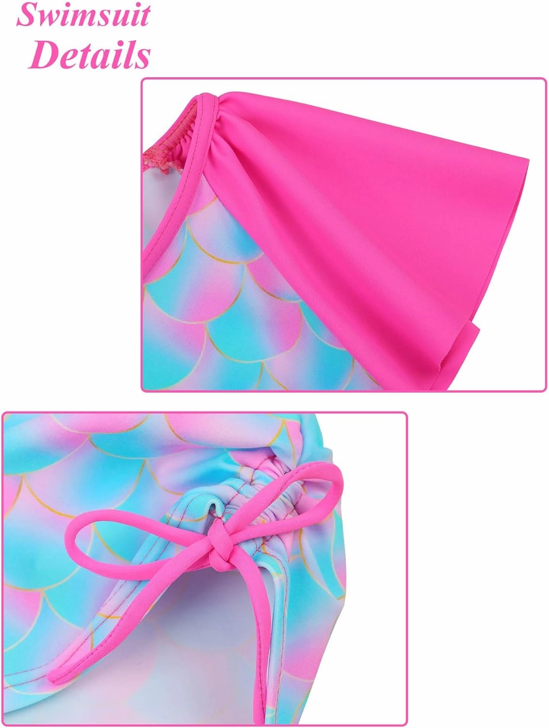 BAOHULU Girls Rash Guard 2 Pieces Bathing Suit UPF50  Swimsuit with Swimming Skirt Swimwear 2-12Y