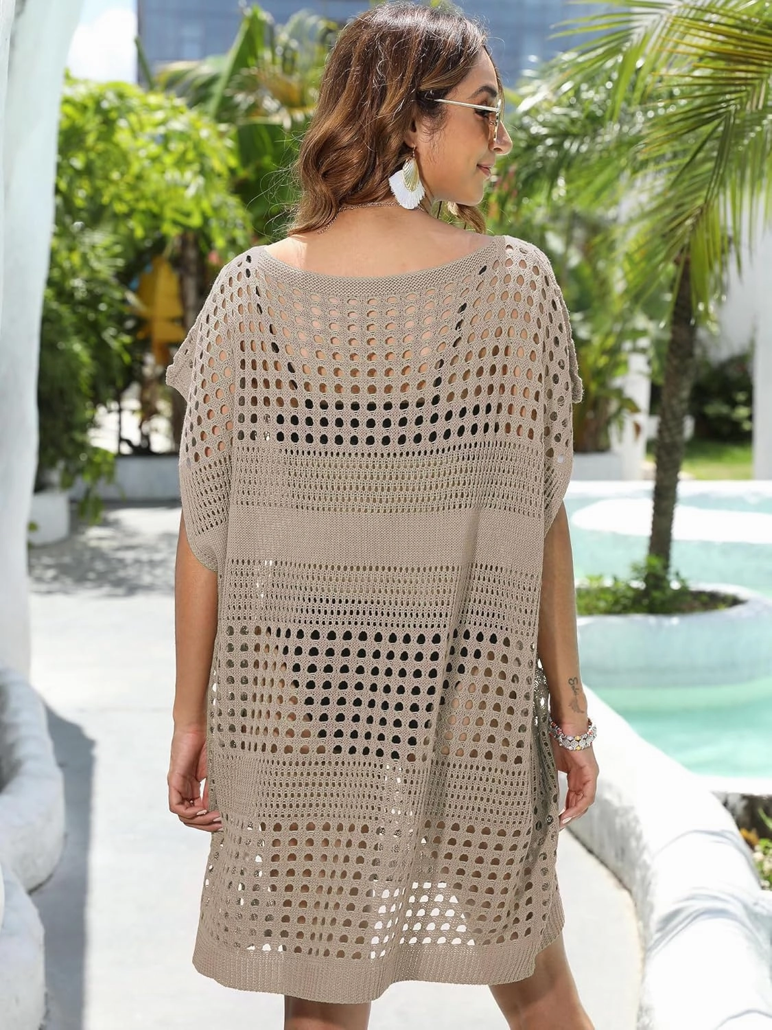 Becah Cover Ups for Women Swimwear 2025 Fashion Plus Size Crochet Bathing Swim Suit Women's Vacation Clothes Dresses