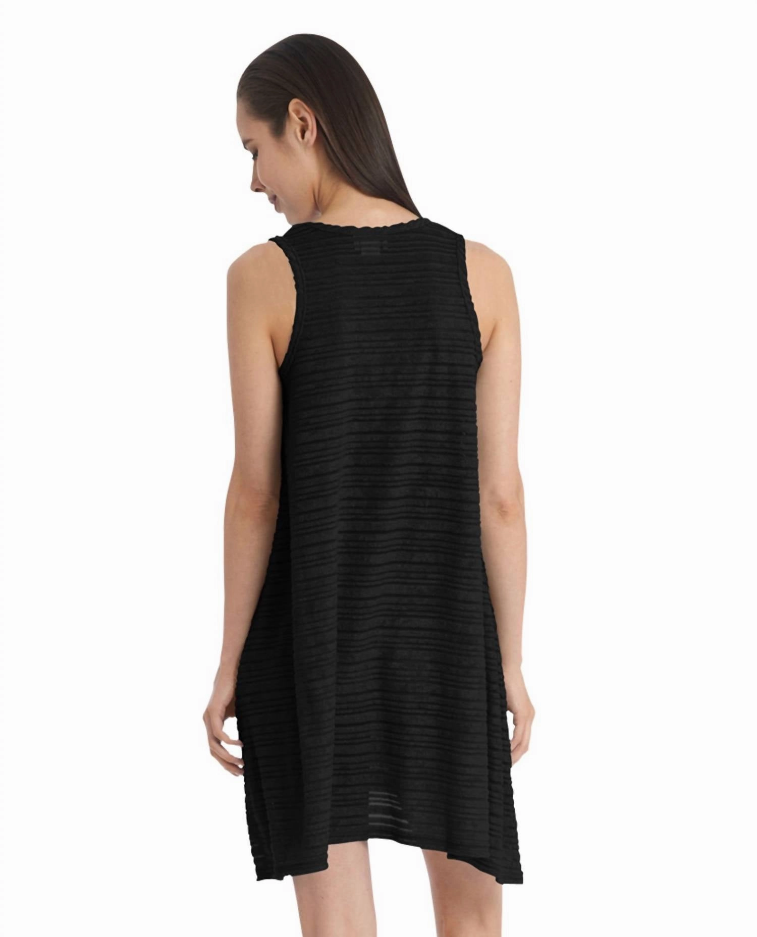 Belize V-Neck Handkerchief Cover Up In Black