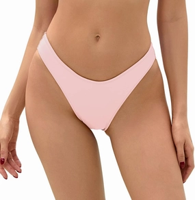 Bellecarrie Women's Cheeky Brazilian Bikini Bottoms Low Rise High Cut Swim Bottom