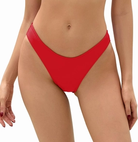 Bellecarrie Women's Cheeky Brazilian Bikini Bottoms Low Rise High Cut Swim Bottom
