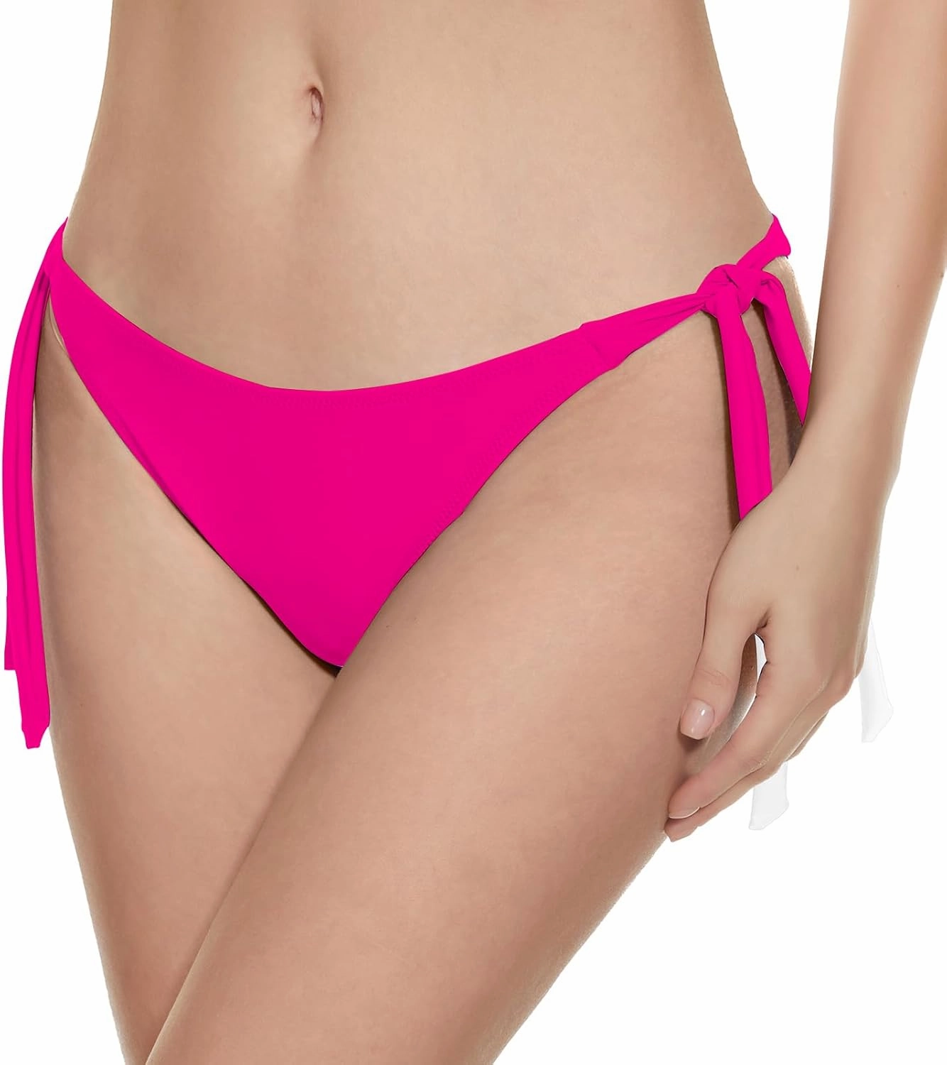 Bellecarrie Women's Tie Side Bikini Bottoms Mid Rise String Bathing Suits Bottom