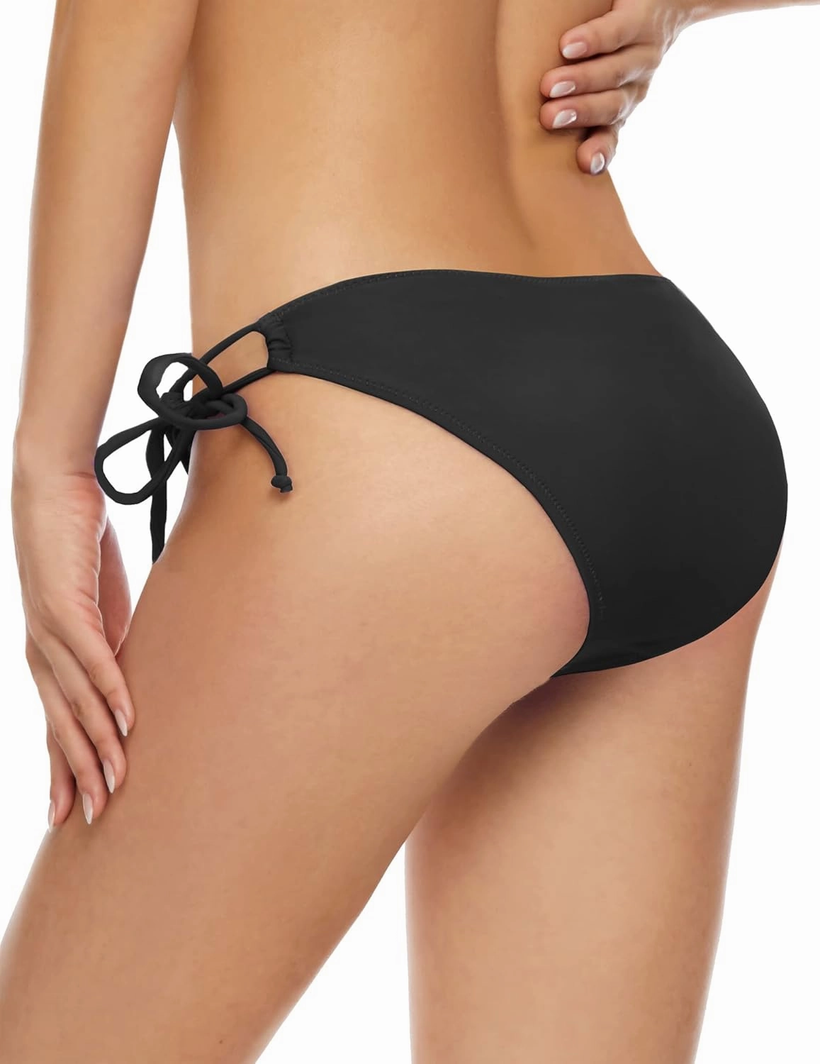 Bellecarrie Women's Tie Side Bikini Bottoms Mid Rise String Bathing Suits Bottom