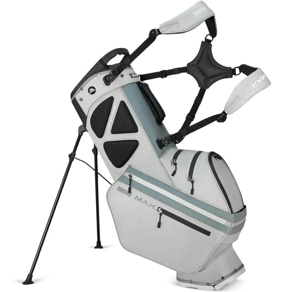 Big Max Dri Lite Hybrid Tour 2 Stand/Cart Bag - Silver/Grey, Golf shoes for plantar fasciitis, Bluetooth golf speaker, Golf cart bag with 14 dividers