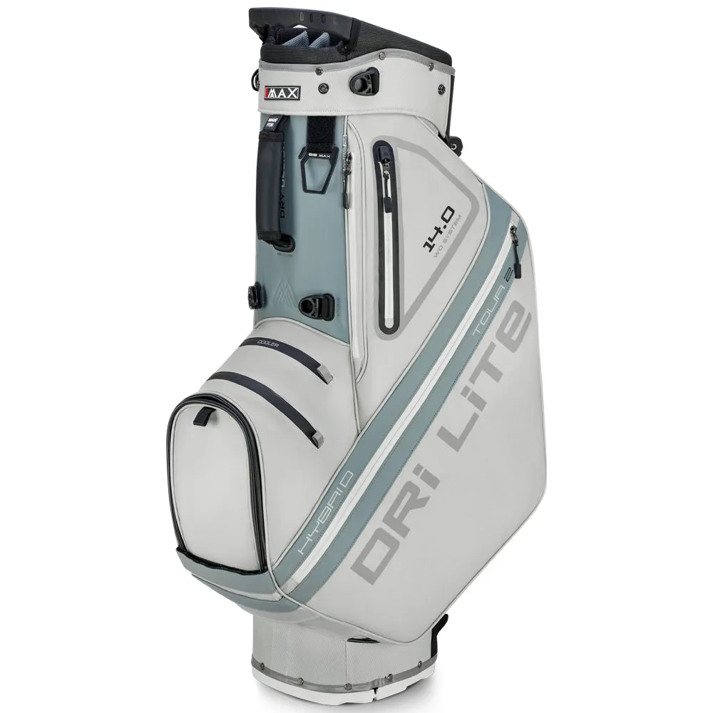 Big Max Dri Lite Hybrid Tour 2 Stand/Cart Bag - Silver/Grey, Golf training aid, Spikeless golf shoes