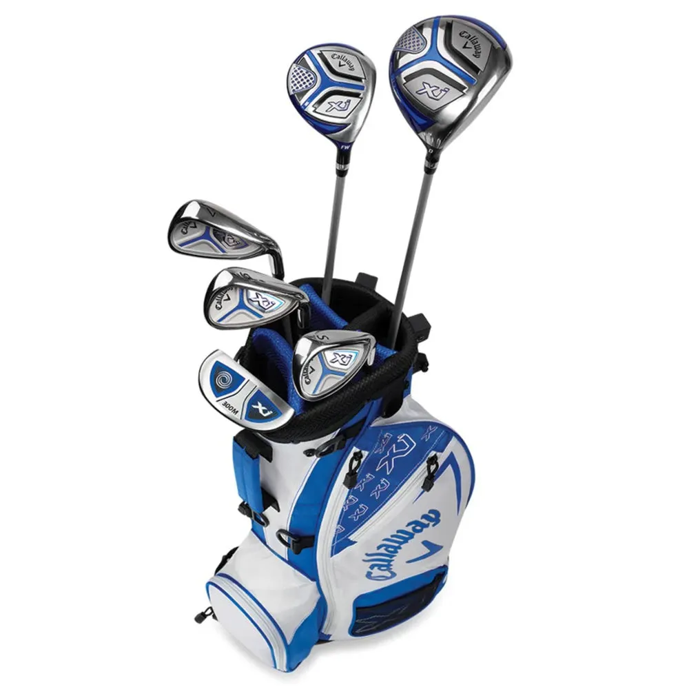 Callaway XJ-2 7-Piece White Junior Package Set - White - (47-53"), TaylorMade Stealth driver, Portable golf net, Graphite golf shafts