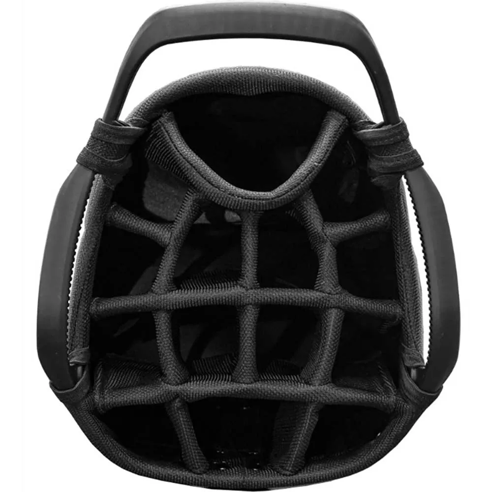 Longridge Deluxe Lite Cart Bag - Black/Charcoal/Red, Yellow golf balls