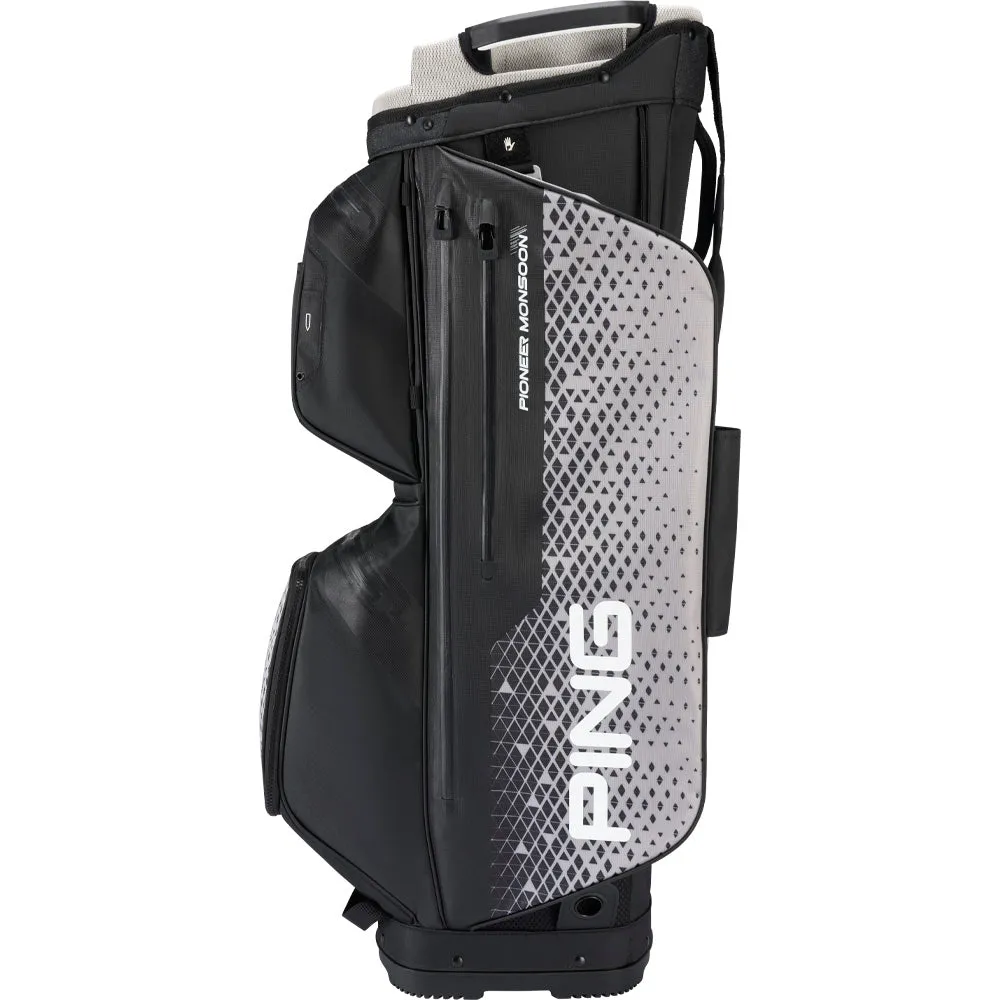 Ping Pioneer Monsoon 231 Waterproof Cart Bag - Black/Grey, Black Friday golf deals