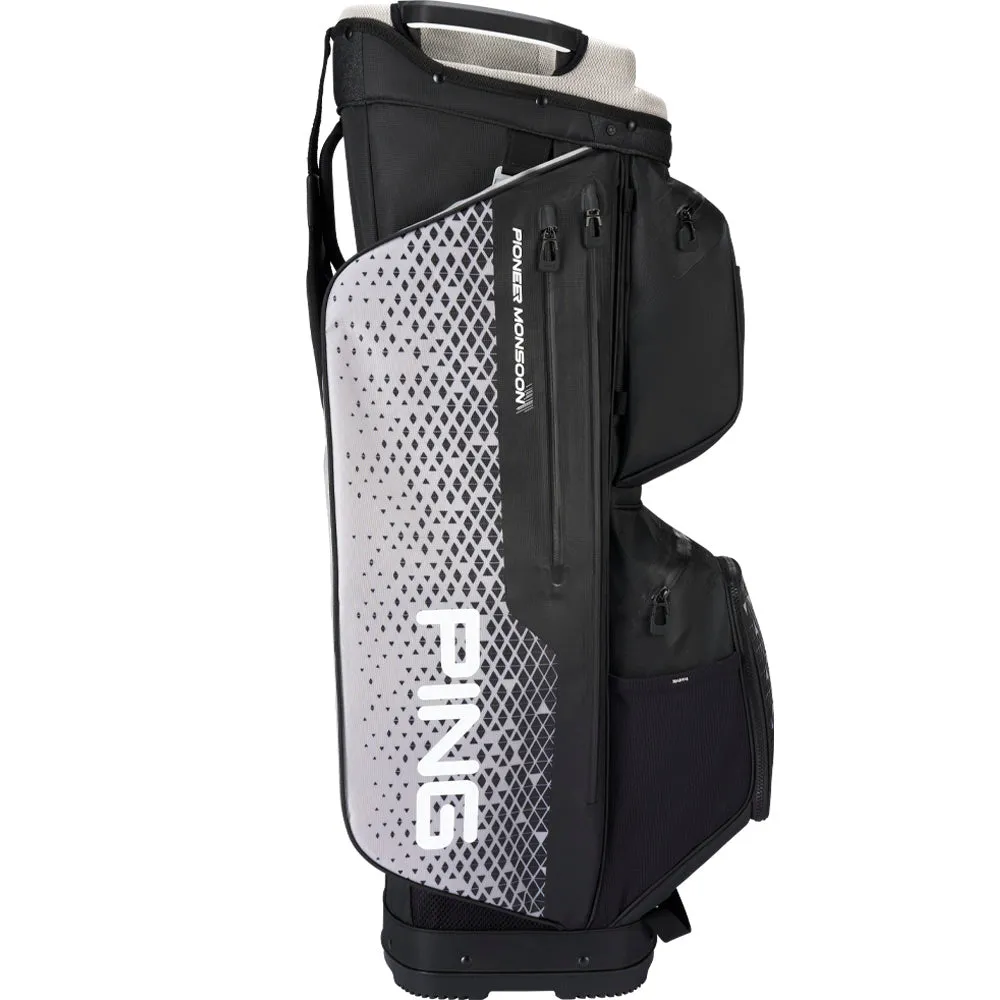 Ping Pioneer Monsoon 231 Waterproof Cart Bag - Black/Grey, Golf gift for men, Eco-friendly golf tees