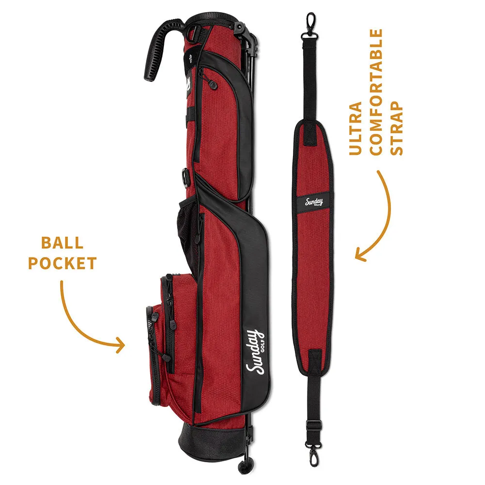 Sunday Golf Loma Pencil Stand Bag - Ron Burgundy, Golf belt with ball marker