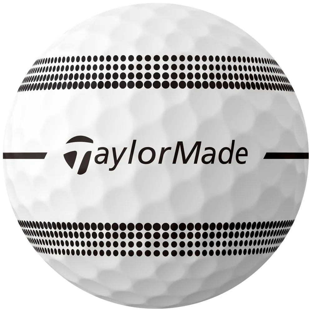 TaylorMade TP5 Clear Stripe Golf Balls - White - Double Dozen, Smart golf balls, Golf rangefinder, Low compression golf balls