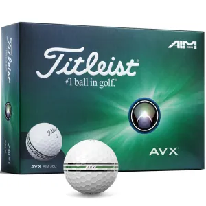 Best-Selling Titleist AVX Aim 360 Full Wrap Golf Balls - White - 12 Pack Fan Favorite, Golf cart bag with 14 dividers, Golf putter for beginners