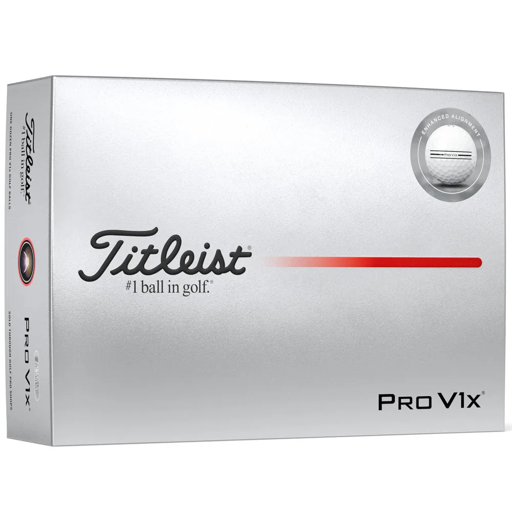 Titleist Pro V1x Enhanced Alignment Golf Balls - White - 12 Pack, Golf shoes for plantar fasciitis