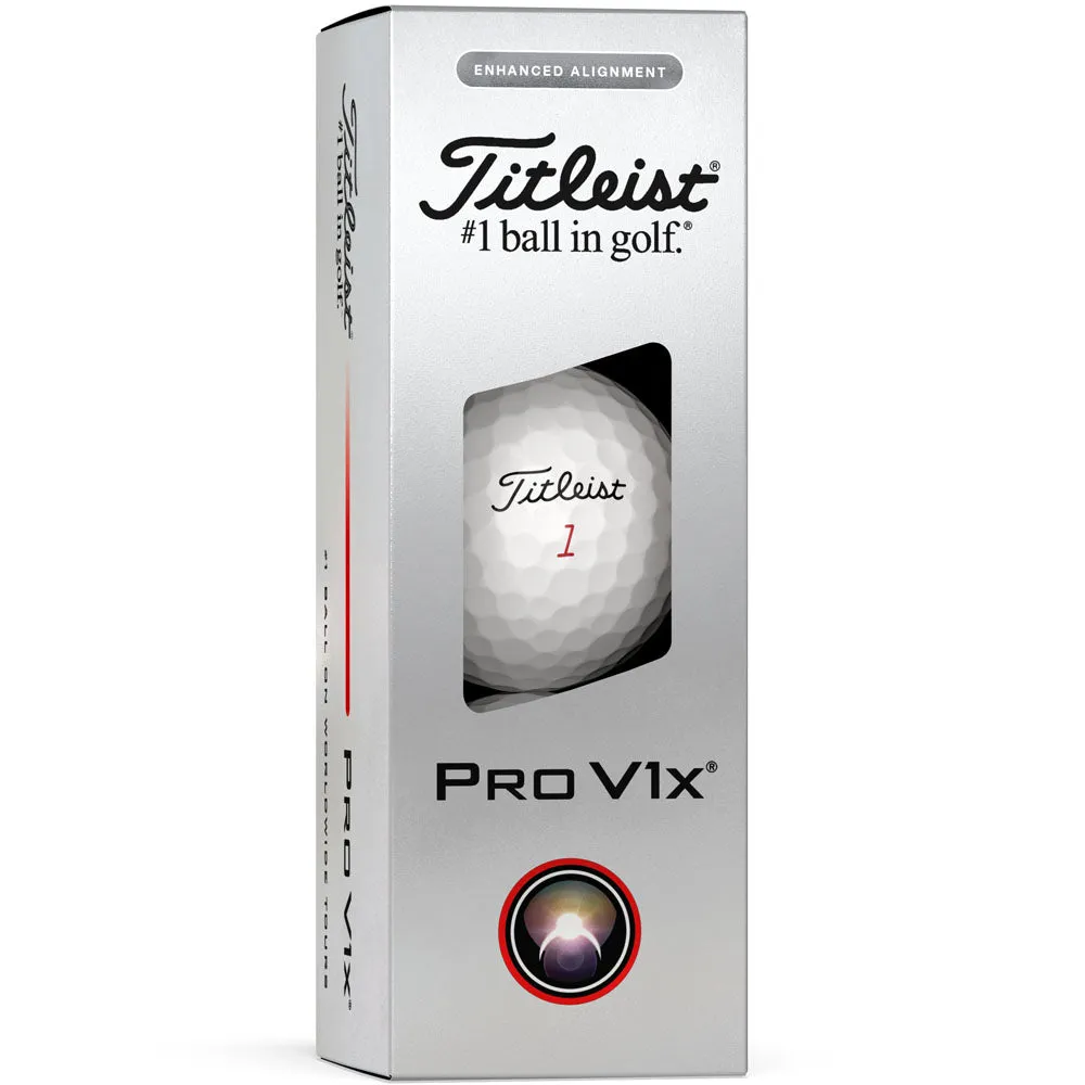 Titleist Pro V1x Enhanced Alignment Golf Balls - White - 12 Pack, Golf resistance bands, Titleist Pro V1 golf balls