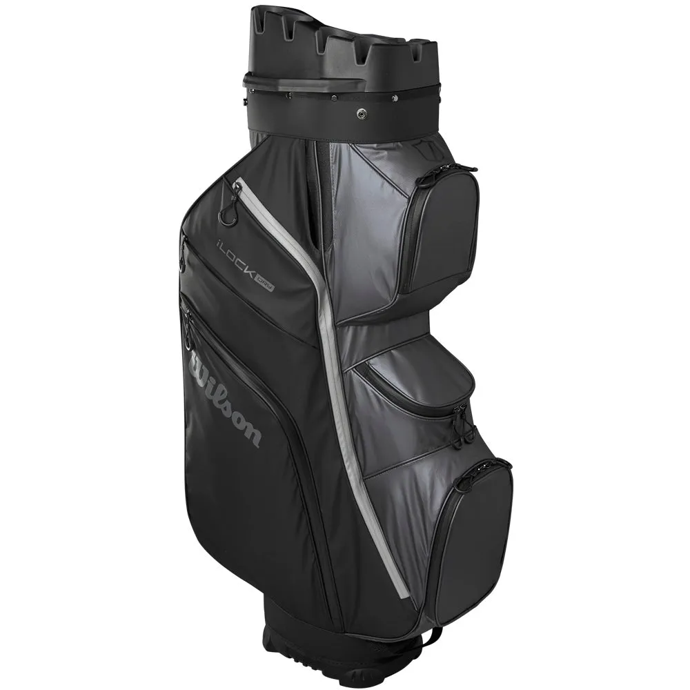 Wilson I-Lock Dry Cart Bag - Black/Grey, Personalized golf balls, UV protection golf hat